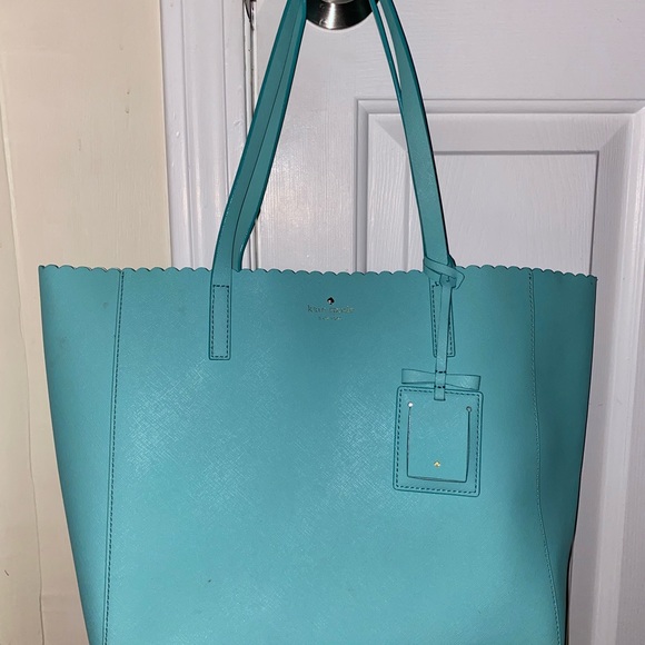 LIGHT BLUE MATCHING KATE SPADE TOTE + WALLET - Picture 2 of 5